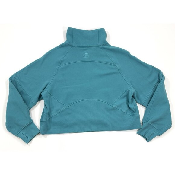 Lululemon Womens Scuba Sweatshirt Oversized Funnel Neck 1/2 Zip Cropped M/L - Picture 5 of 13